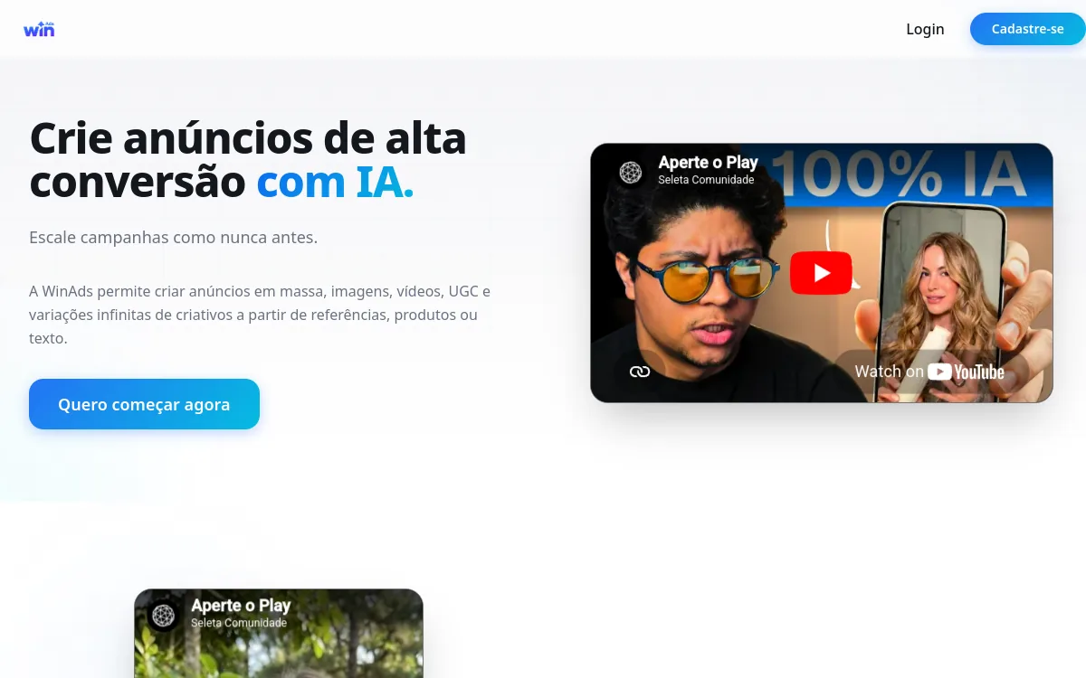 Página do WinAds